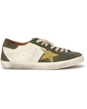 Golden Goose Calf Leather Bos Taurus Trainers - Metallic