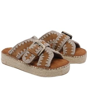 Mou Sneakers Suede Leather/Rubber Sole - Brown