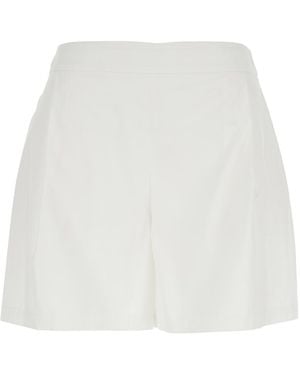Le Plain Shorts With Semi-Elasticated Waist And Side Closure - White