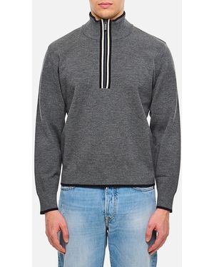 Thom Browne Half Zip Pullover - Grey