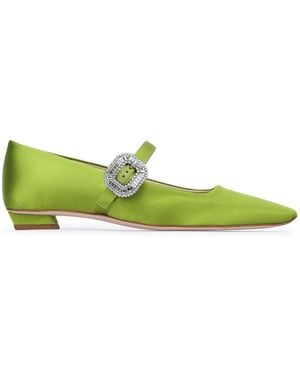 Roger Vivier Roger Vivier Strass Flat - Green