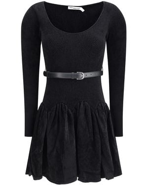 Self-Portrait Chenille Knit Dress - Black