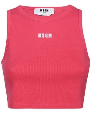 MSGM Ribbed Tank Top - Pink