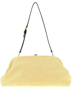 Alberta Ferretti Maxi Pouch Viscose Clutch - Metallic