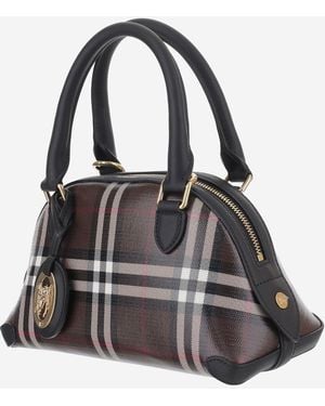 Burberry Shoulder Bag Primrose Mini Cotton Chocolate - Black