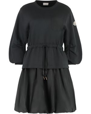 Moncler Cotton Mini-Dress - Black