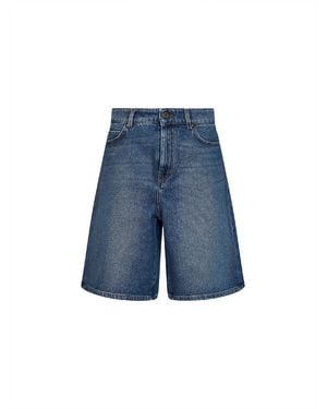 Weekend by Maxmara Bermuda Shorts Wkddonnola Denim Cotton - Blue