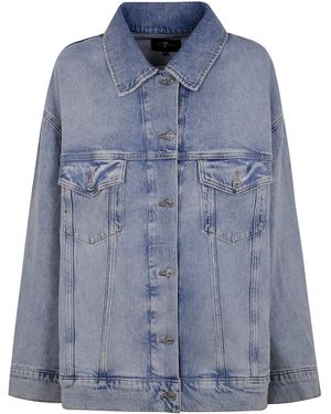 7 For All Mankind Oli Trucker Sahara Jacket - Blue