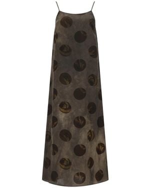 Uma Wang Midi Dress Anaya - Brown
