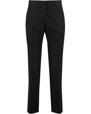 Jil Sander Wool Cropped Pants Virgin - Black