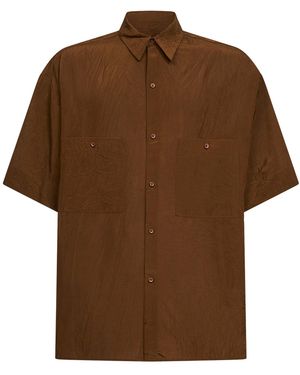 Uma Wang Mustard Viscose Teorya Shirt - Brown