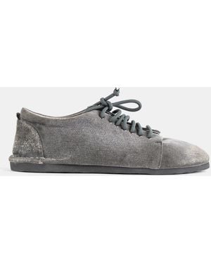 Marsèll San Crespella Washed Denim Lace-Up Shoes Flat - Gray