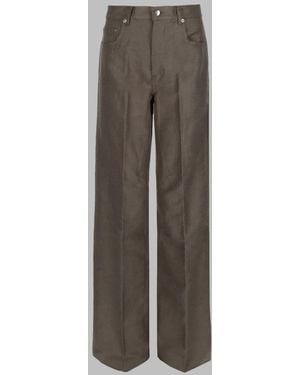 Rick Owens Trousers Geth Ramie - Brown