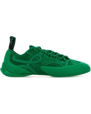 Loewe Suede Grip Trainers - Green