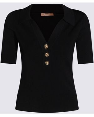 Twinset Viscose Polo Shirt - Black