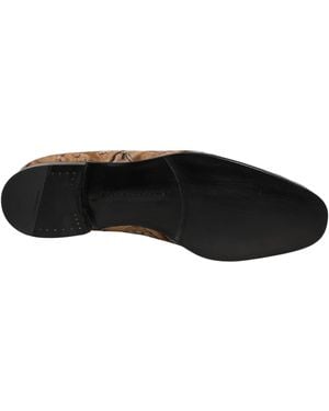 Dolce & Gabbana Brocade Slip On Dress Loafers Shoes Leather - Black