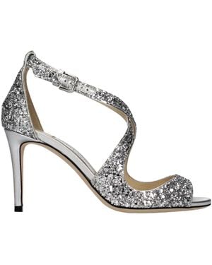 Jimmy Choo Plastic Strap-On Sandals - Metallic