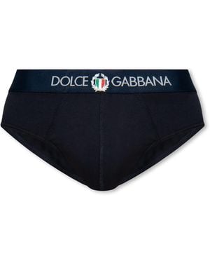 Dolce & Gabbana Dolce & Gabbana Briefs With Logo - Blue
