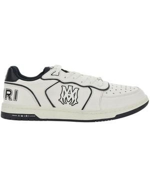 Amiri Newport Trainers Low Top With Logo Patch On The Side And Contrasting Heel With Leather Logo Lettering For - White