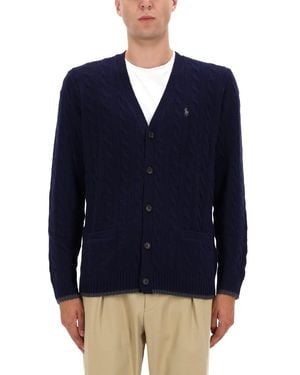 Polo Ralph Lauren Cable-Knit Cardigan - Blue