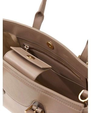 Guess Shoulder Bag Cow Leather Satchel-Bags - Brown