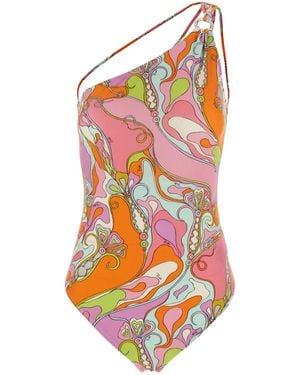 PUCCI Swimsuit With Print Tech Fabric Dress - White