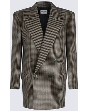 Saint Laurent Wool Blazer - Green