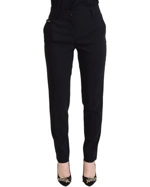Dolce & Gabbana Wool Trousers Straightleg Style - Black