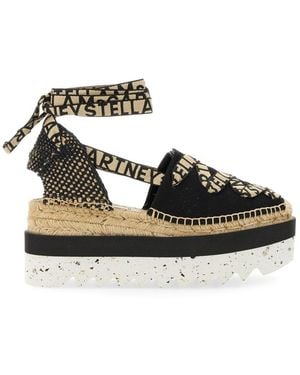Stella McCartney Espadrille Gaia Organic Cotton Sneakers - Black