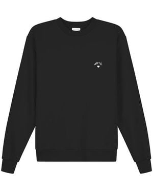 Arte' Logo-Embroidered Sweatshirt - Black