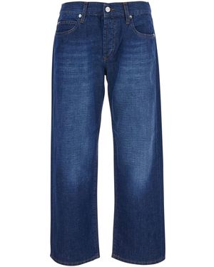 Roy Rogers Js) New Oskar Denim Cotton Linen Neptune Jean - Blue