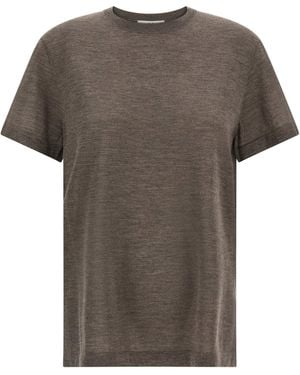 Co. Cashmere Knit T-Shirt - Gray