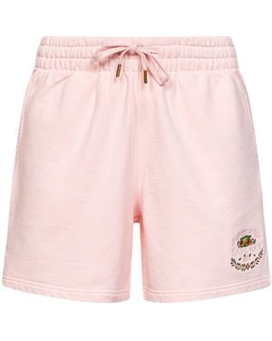CASABLANCA Cotton Laduree X Embroidered Shorts - Pink