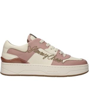 Jimmy Choo Leather Low Top Trainers - Pink