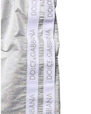 Dolce & Gabbana Polyester Drawstring Shorts Swimwear - Metallic