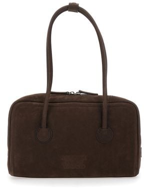 Marge Sherwood Shoulder Bag Soft Boston With Leather Details For Cow - Brown