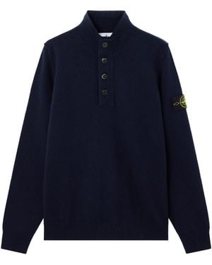 Stone Island Wool Blend Jumper - Blue