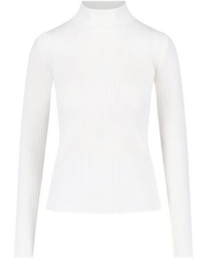 Courreges Logo Turtleneck - White