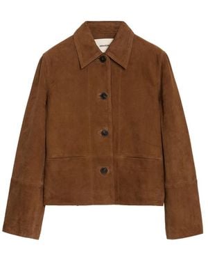 Zadig & Voltaire Lessa Suede Jacket - Brown