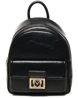 Love Moschino Backpack With Logo - Black