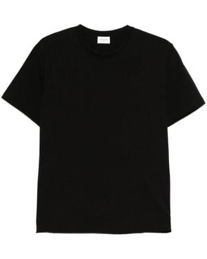 Saint Laurent Crew Neck Short Sleeves Cotton T-Shirt - Black