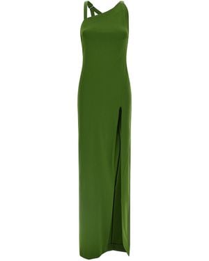 The Attico Asymmetrical Strap Dress - Green