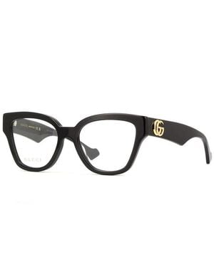 Gucci Eyeglasses Cat Eye Full Rim, Frame And Clear Demo Lenses Lens Gg1424O005 Sunglasses - Black