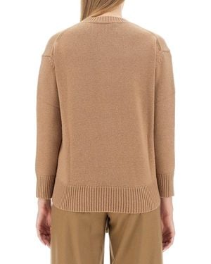 Max Mara Wool-Cashmere Jumper Ireland Jumpers - Natural