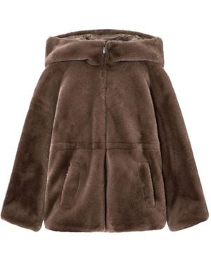 Emporio Armani Faux Fur & Shearling Jackets - Brown