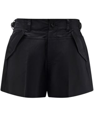 Sacai Wool Blend Shorts - Black