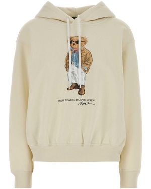 Polo Ralph Lauren Cream Cotton Blend Sweatshirt - White