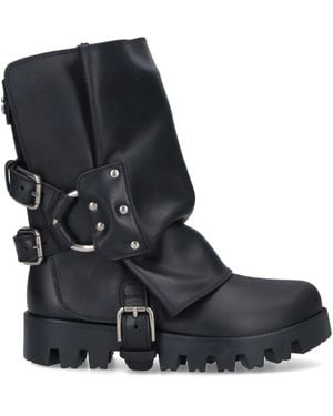 Dolce & Gabbana Leather Ankle Boots - Black
