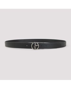 Giorgio Armani Plate Belt - Black