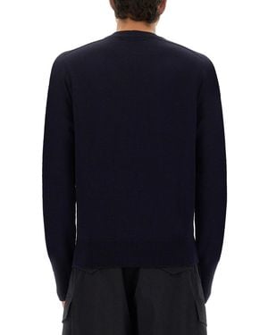 Studio Nicholson Wool Jersey Extrafine Merino Sweaters - Blue